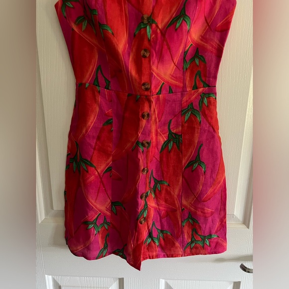 Farm Rio Linen Mini Dress XS - Picture 8 of 14